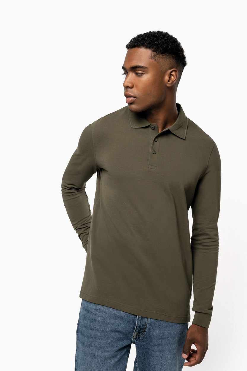 Kariban Men's long sleeve pique polo shirt [K243]