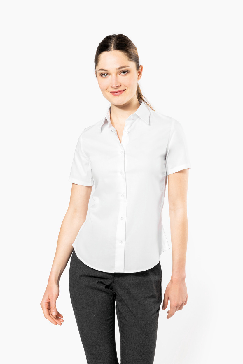 Kariban Dames non-iron blouse korte mouwen [K540]