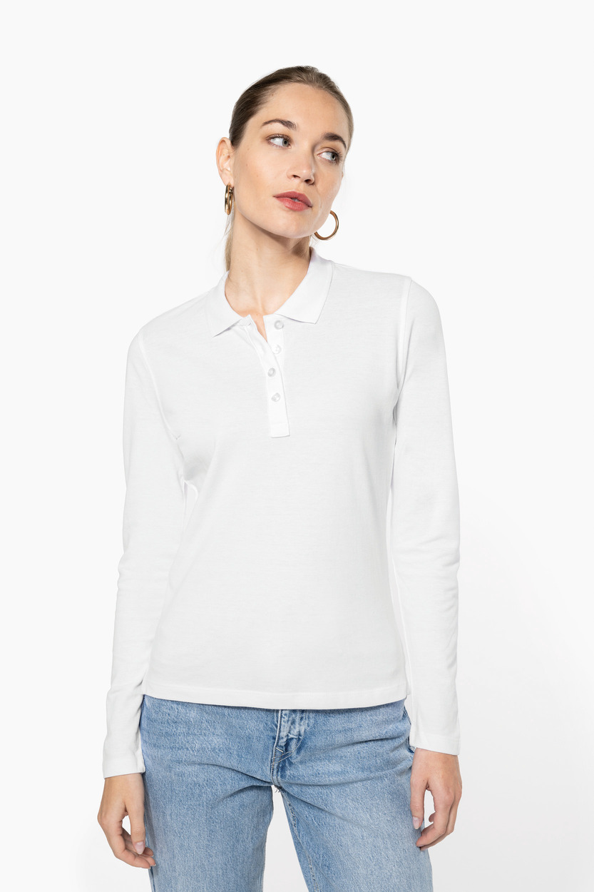 Kariban Ladies pique long sleeve polo shirt [K257]