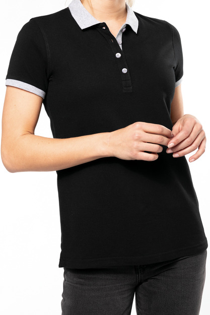 Kariban Ladies two-tone pique polo shirt [K259]