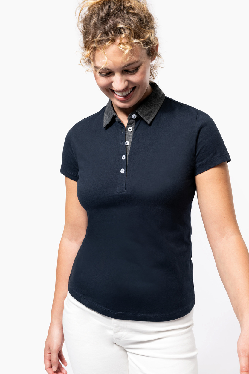 Kariban Ladies two-tone jersey polo shirt [K261]