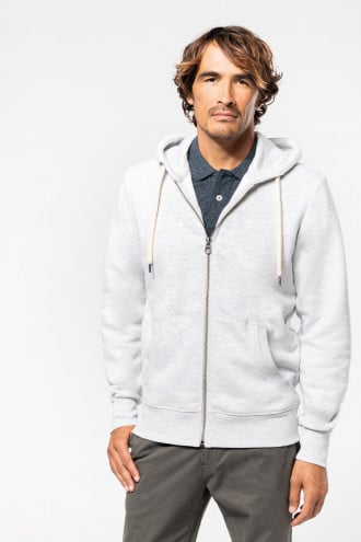 Kariban Mens vintage zipped hooded sweatshirt [KV2306]