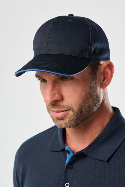 Kariban WK Oekotex 6 panel cap sandwich peak [WKP145]