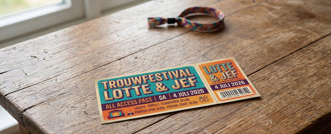 &ldquo;Ja, ik wil&hellip;&rdquo; trouwen in festivalstijl!