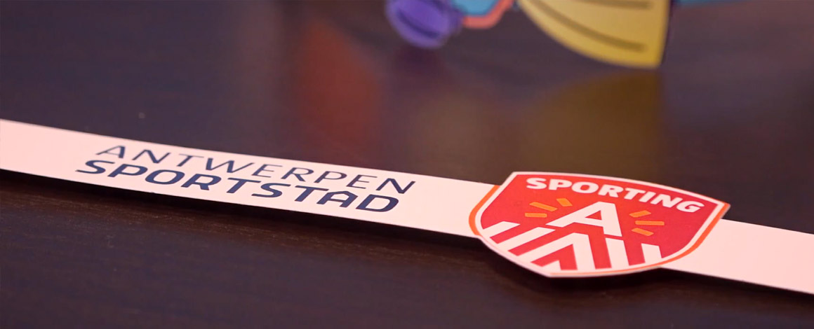 event polsbandjes uitgesneden in speciale vorm voor Antwerpen Sportstad