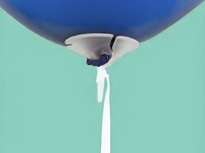 een ballon clip met koordje